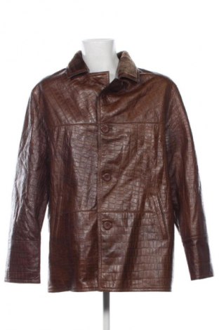 Ανδρικό δερμάτινο μπουφάν Unbranded, Μέγεθος XXL, Χρώμα Καφέ, Τιμή 57,99 €
